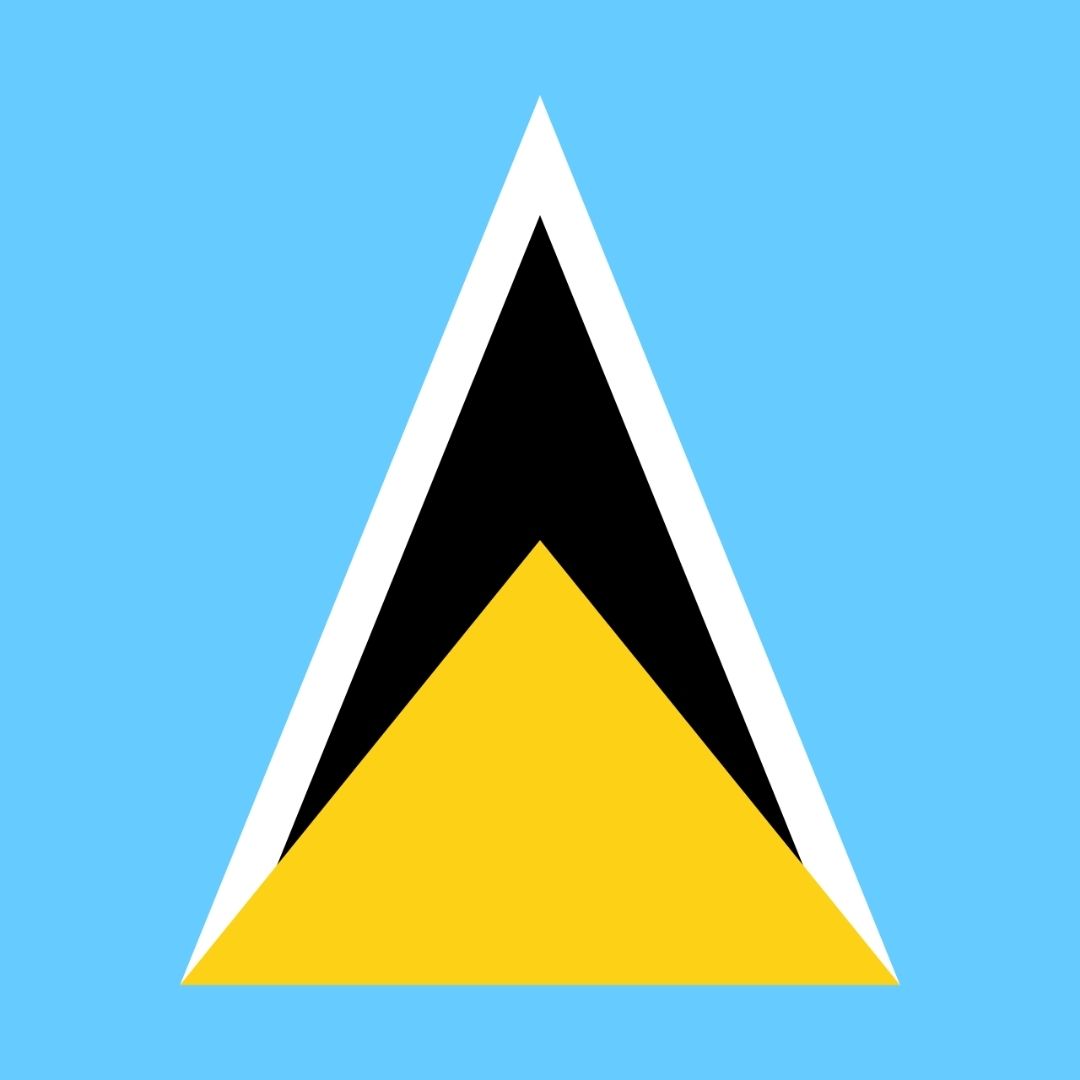 Saint Lucia – map and travel concept